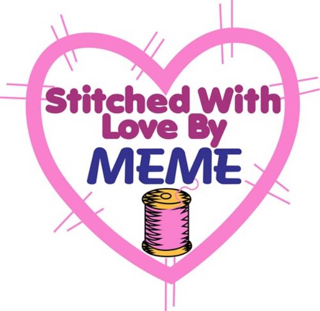 Picture of Stitched By Meme SVG File