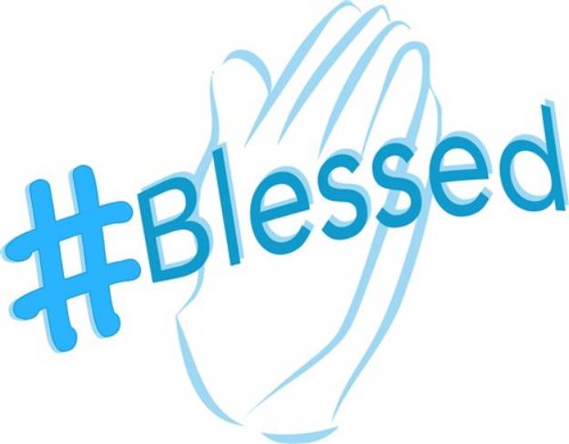 Picture of Hashtag Blessed SVG File