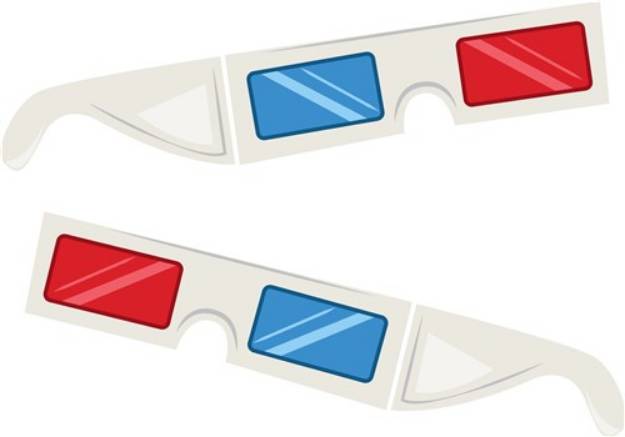 Picture of 3D Glasses SVG File