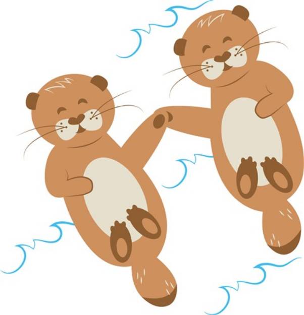 Picture of Otters SVG File