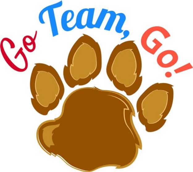 Picture of Bear Paw Go Team Go SVG File