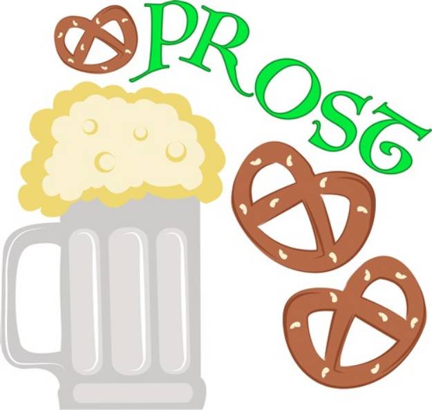 Picture of Beer Pretzel Prost SVG File