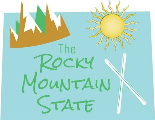 Picture of Colorado Rocky Mountain State SVG File