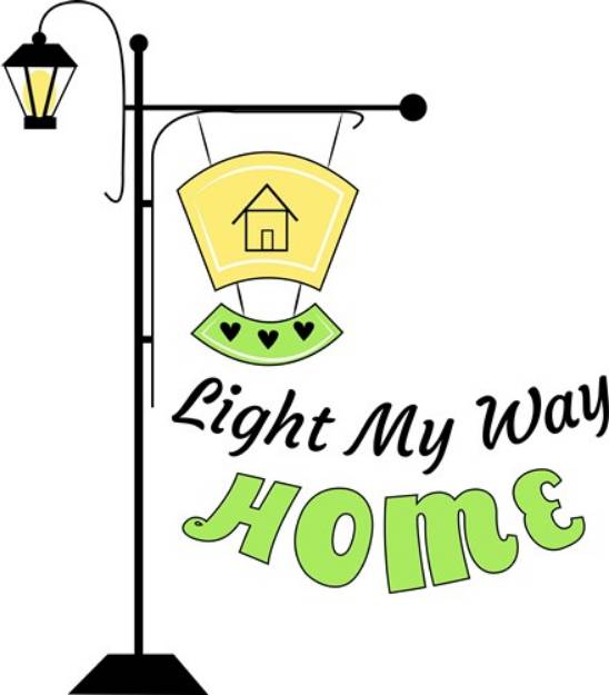 Picture of Lamp Post Light My Way Home SVG File