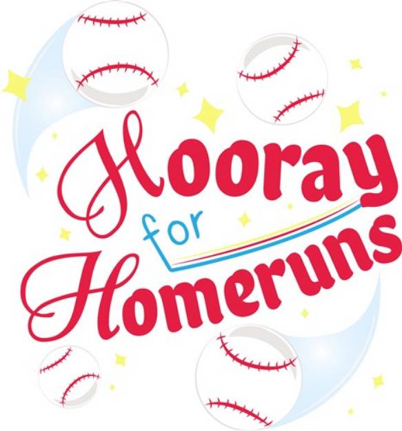 Picture of Baseball Hooray For Homeruns SVG File