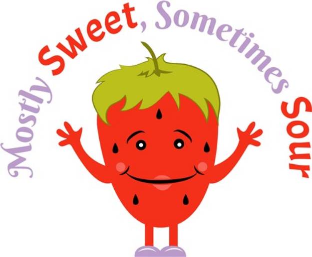 Picture of Strawberry Mostly Sweet Sometimes Sour SVG File