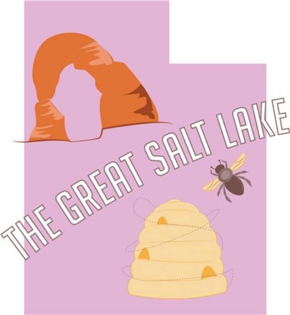 Picture of Utah The Great Salt Lake SVG File