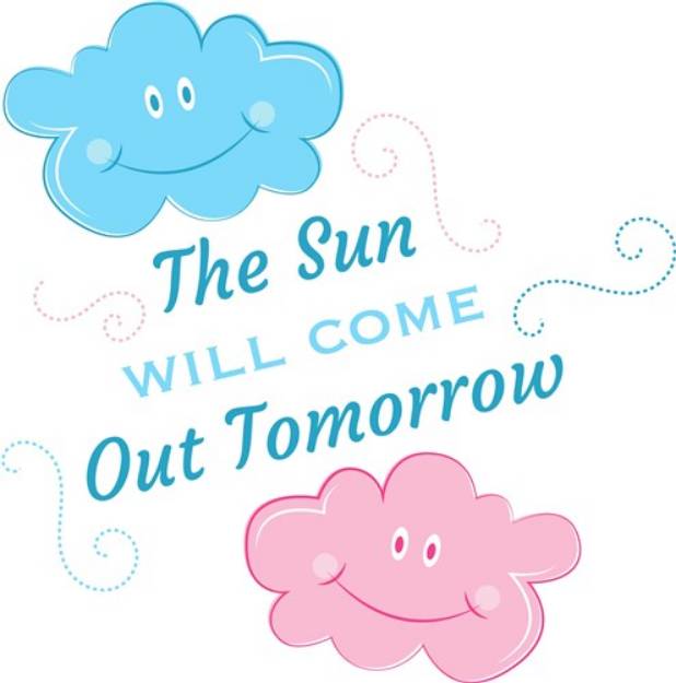 Picture of Clouds The Sun Will Come Out Tomorrow SVG File