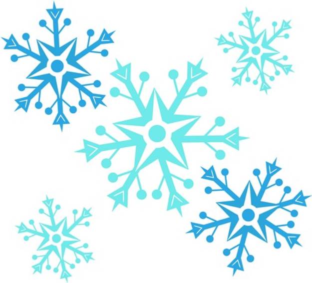 Picture of Snowflakes SVG File