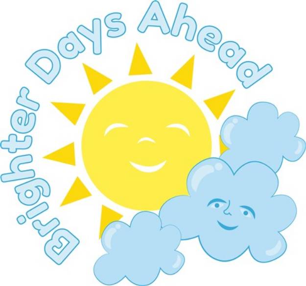 Picture of Sun Cloud Brighter Days Ahead SVG File