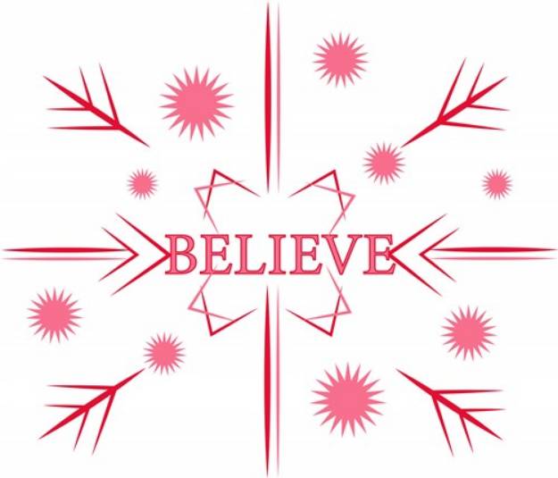 Picture of Snowflake Believe SVG File