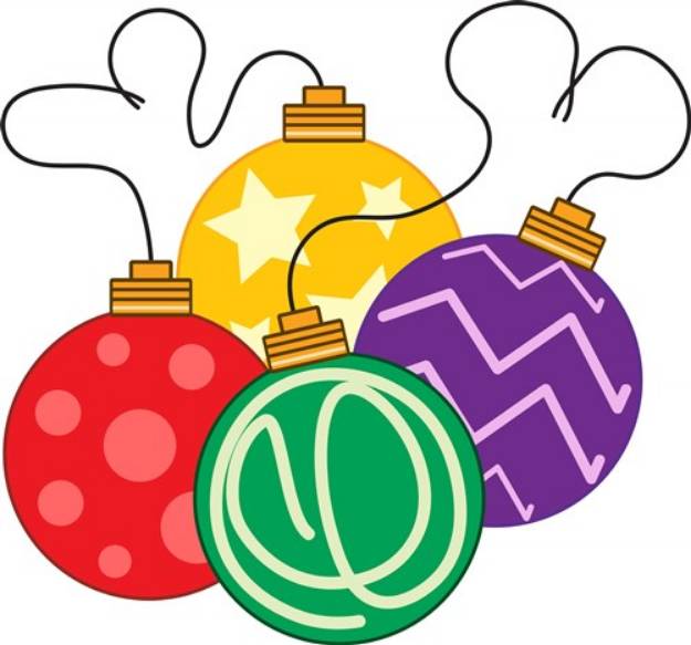 Picture of Holiday Ornaments SVG File