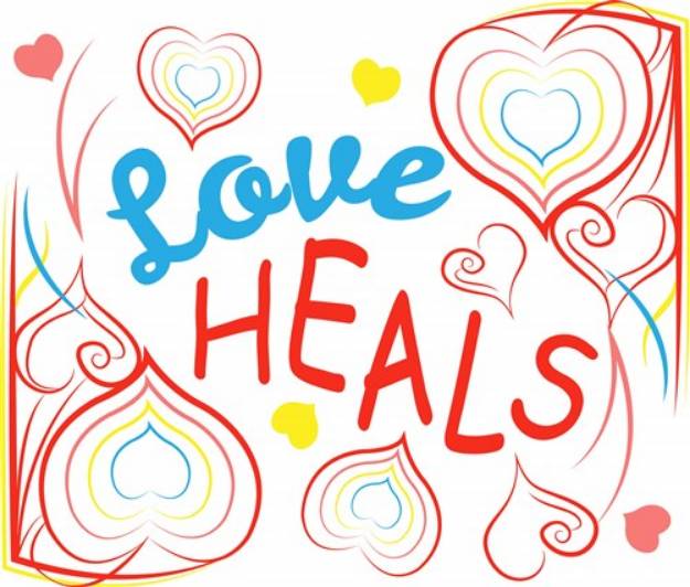 Picture of Heart Border Love Heals SVG File