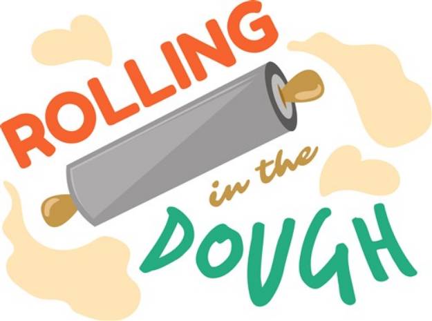 Picture of Rolling Pin Rolling In The Dough SVG File