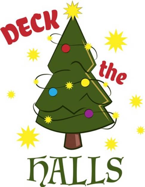 Picture of Tree Decks The Halls SVG File