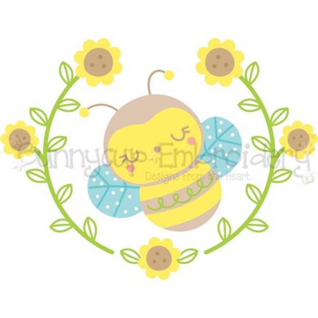 Picture of Kawaii Bee & Laurel SVG File