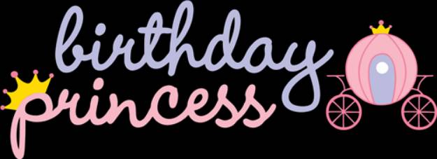 Picture of Birthday Princess  SVG File