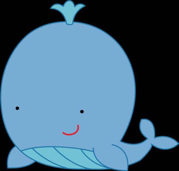 Picture of Cute Whale SVG File