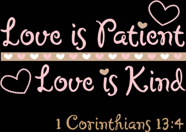 Picture of Love Is Patient SVG File