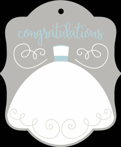 Picture of Congratulations Gift Tag  SVG File