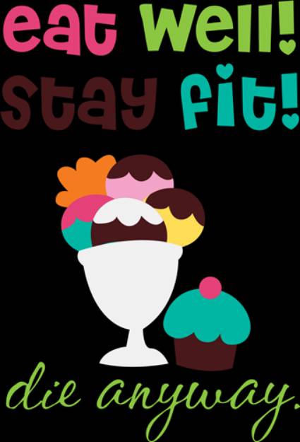 Picture of Eat Well Stay Fit SVG File