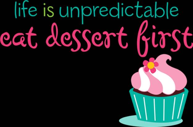 Picture of Eat Dessert First  SVG File