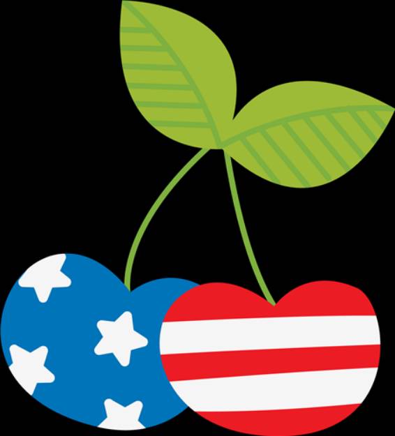 Picture of Patriotic Cherries   SVG File