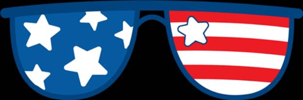 Picture of Patriotic Sunglasses   SVG File