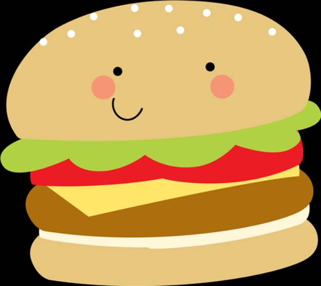 Picture of Kawaii Hamburger SVG File