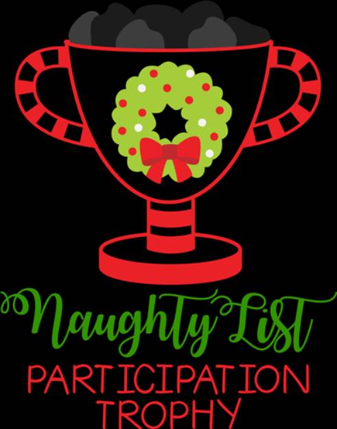 Picture of Naughty List Participation Trophy SVG File