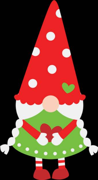 Picture of Girl Christmas Gnome SVG File