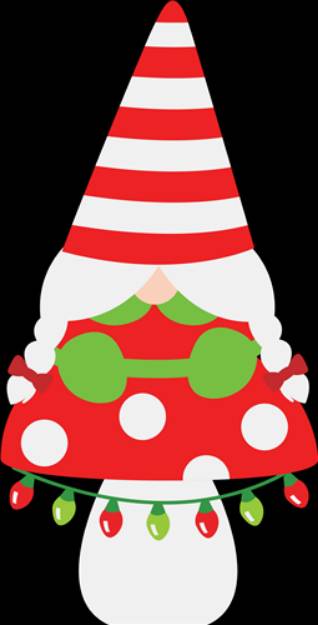 Picture of Girl Gnome & Mushroom SVG File