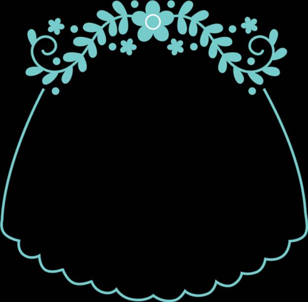 Picture of Bridal Veil Monogram Topper SVG File