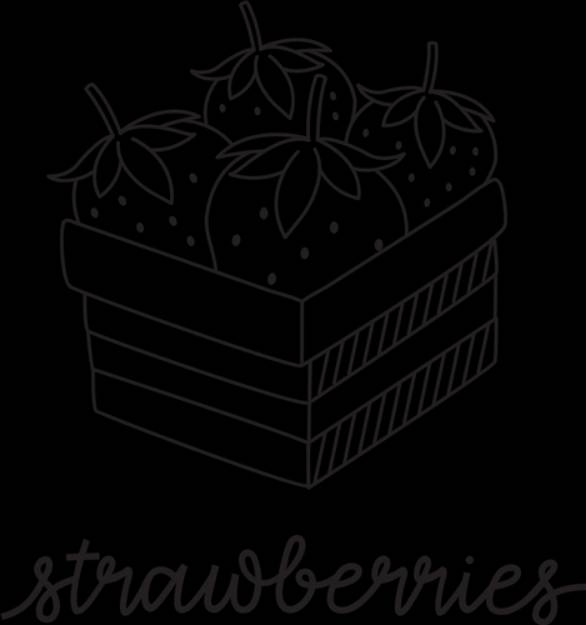 Picture of Farmhouse Strawberries SVG File