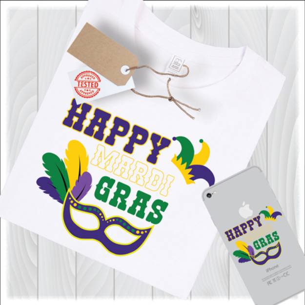 Picture of Happy Mardi Gras SVG File