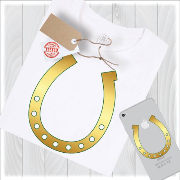 Picture of Gold Horseshoe SVG File