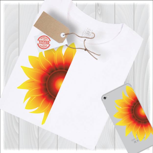 Picture of Vertical Split Sunflower SVG File