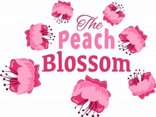 Picture of Peach Blossom SVG File