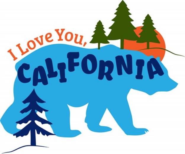 Picture of Love You California SVG File