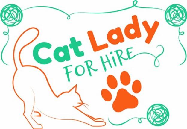 Picture of Cat Lady SVG File