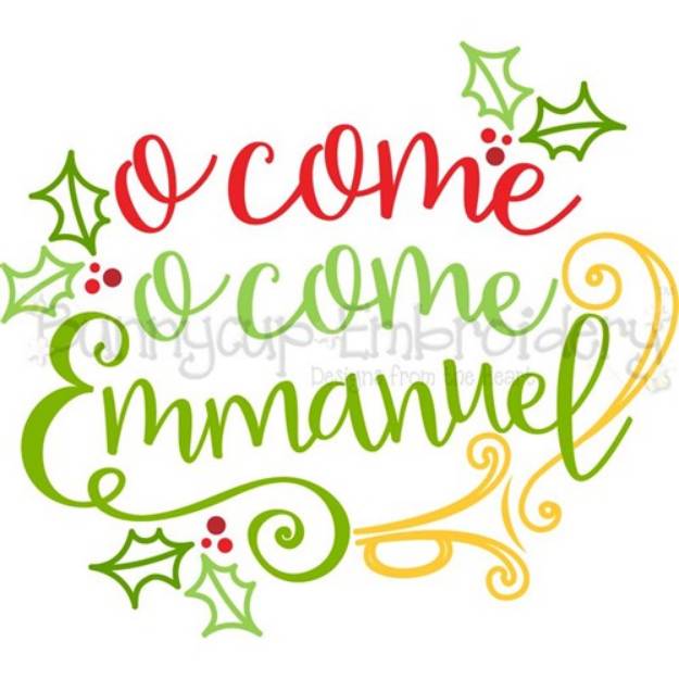 Picture of O Come Emmanuel SVG File