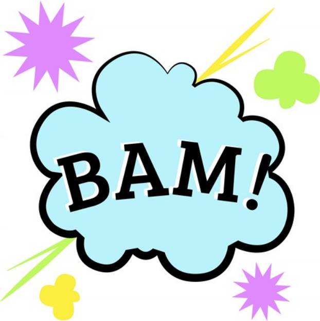 Picture of Comic Cloud Bam SVG File