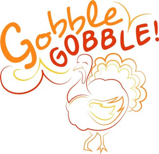 Picture of Gobble Gobble Turkey SVG File