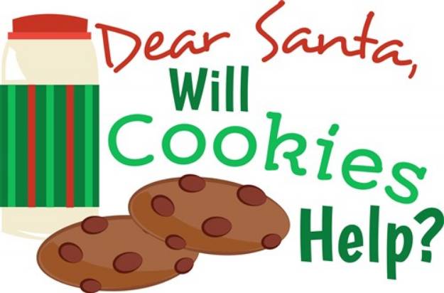 Picture of Santa, Will Cookies Help? SVG File