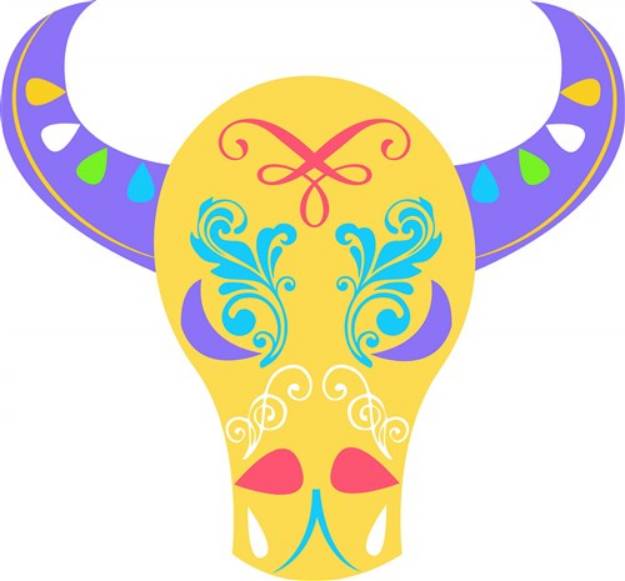 Picture of Bull Skull SVG File