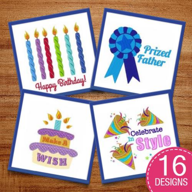 Picture of Celebrate! Embroidery Design Pack