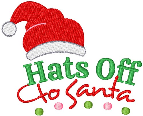 Hats Off To Santa Machine Embroidery Design