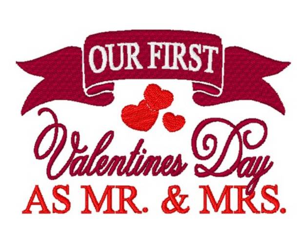Picture of Our First Valentines Day Machine Embroidery Design