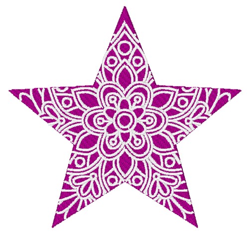 Star Mandala Machine Embroidery Design