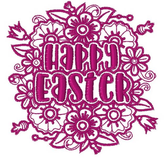 Picture of Happy Easter Machine Embroidery Design